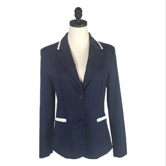 \id. Collection Navy Blue Blazer With white details. Size 10 - Picture 1 of 10